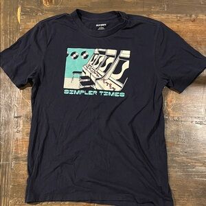 Old Navy Black Graphic Tee - Simpler Times